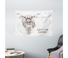 Keep on Riding Wide Tapestry