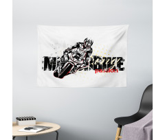 Grungy Race Passion Wide Tapestry