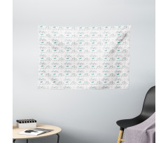 Bikes Hipster Retro Wide Tapestry