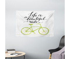 Life is a Bike Ride Wide Tapestry