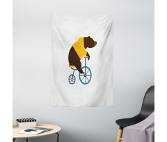 Bear Bicycle Circus Tapestry