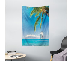 Cruise Ship Palm Tree Tapestry
