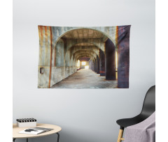 Corridor Concrete Rustic Wide Tapestry