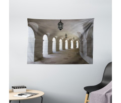 Medieval Art Corridor Wide Tapestry