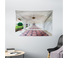 Arched Colonnade Hallway Wide Tapestry