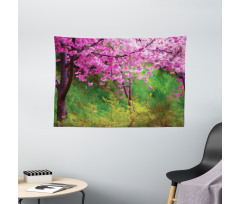 Spring Garden Landscape Wide Tapestry