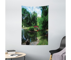 Japanese Garden Lake Tapestry