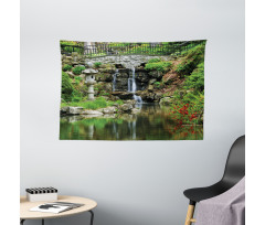 Waterfall Garden Wide Tapestry