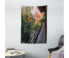 Wooden Balcony View Tapestry