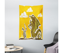 Knight with Dragon Tapestry