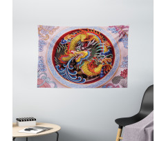 Chinese Dragon Mythical Wide Tapestry