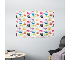 Colorful Children Wide Tapestry