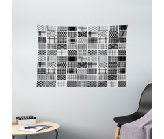 Plaid Patchwork Retro Wide Tapestry