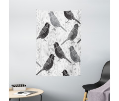 Birds and Floral Patterns Tapestry