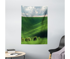 Cloudy Meadow Hills Tapestry