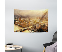 London Aerial Scenery Wide Tapestry