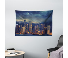 Hong Kong Cityscape Wide Tapestry