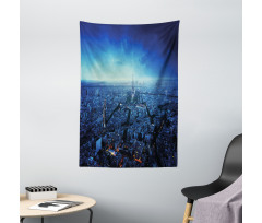 Eiffel Tower Cityscape Tapestry
