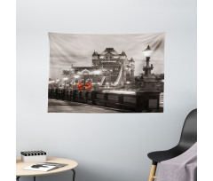 Urban Life Scenery Wide Tapestry