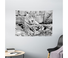 Wild Tiger Jaguar Wide Tapestry