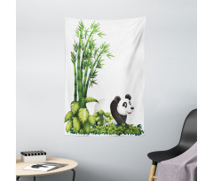 Panda Bear Bamboo Tapestry