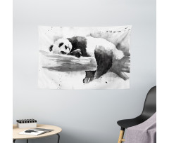 Sleeping Panda Wide Tapestry