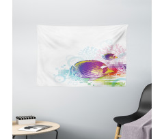 Fish Sea Theme Wide Tapestry