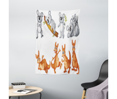 Kangaroos Koalas Tapestry