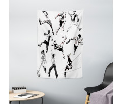 Various Sports Athletes Tapestry