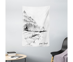 Pine Forest Countryside Tapestry