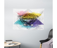 Funny Geometric Wide Tapestry