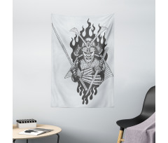 Ghost Ninja Fire Oriental Tapestry