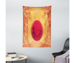 Ninjas Vintage Sunset Tapestry