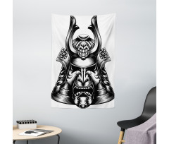 Samurai Mask Martial Tapestry