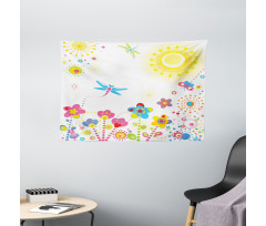Dandelions Happiness Wide Tapestry