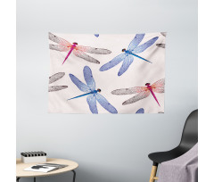 Dragonfly Wings Art Wide Tapestry