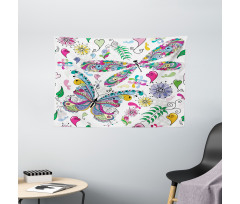 Paisley Dragonfly Wide Tapestry