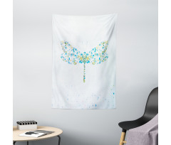 Dragonfly with Dots Tapestry