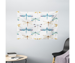 Regular Lines Insects Wide Tapestry