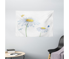 Chamomile Soft Nature Wide Tapestry