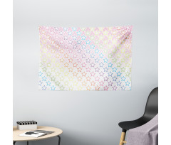 Stars in Rainbow Colors Wide Tapestry