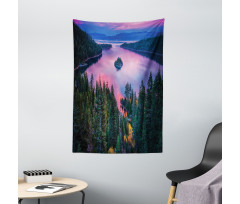 Forest and Lake View Tapestry