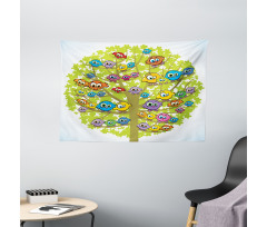 Canary Bird Fun Family Wide Tapestry