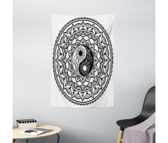 Eastern Blossom Yin Yang Tapestry