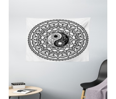 Eastern Blossom Yin Yang Wide Tapestry