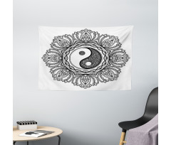 Floral Yoga Wide Tapestry