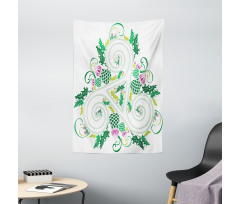 Celtic Curved Lines Art Tapestry