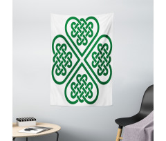 Monochrome Clover Art Tapestry