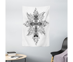 Gothic Flames Shape Tapestry