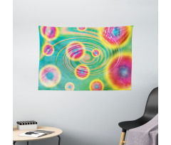 Outer Space Retro Wide Tapestry